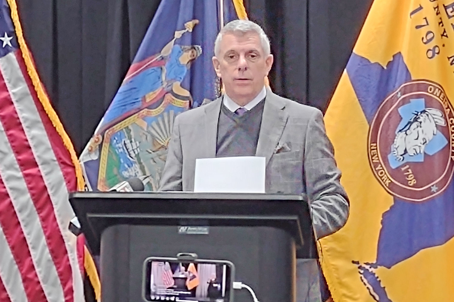 COVID-19 UPDATE — On Thursday, Oneida County Executive Anthony J. Picente Jr. gave an update on the state of COVID-19 in Oneida County.