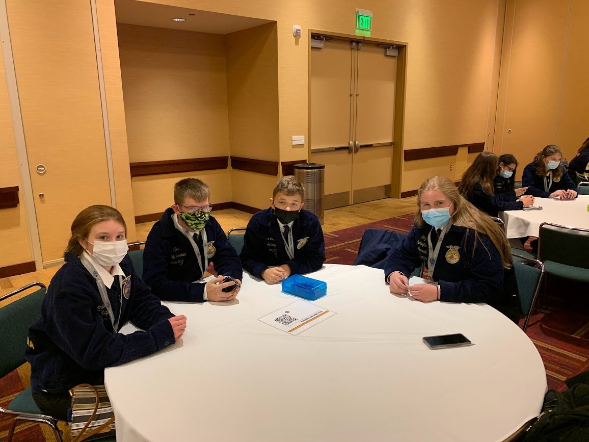 WORKSHOP — Members of the Vernon-Verona-Sherrill FFA, along with a Madison-Oneida BOCES student, attend a workshop at the National FFA Convention and Expo.