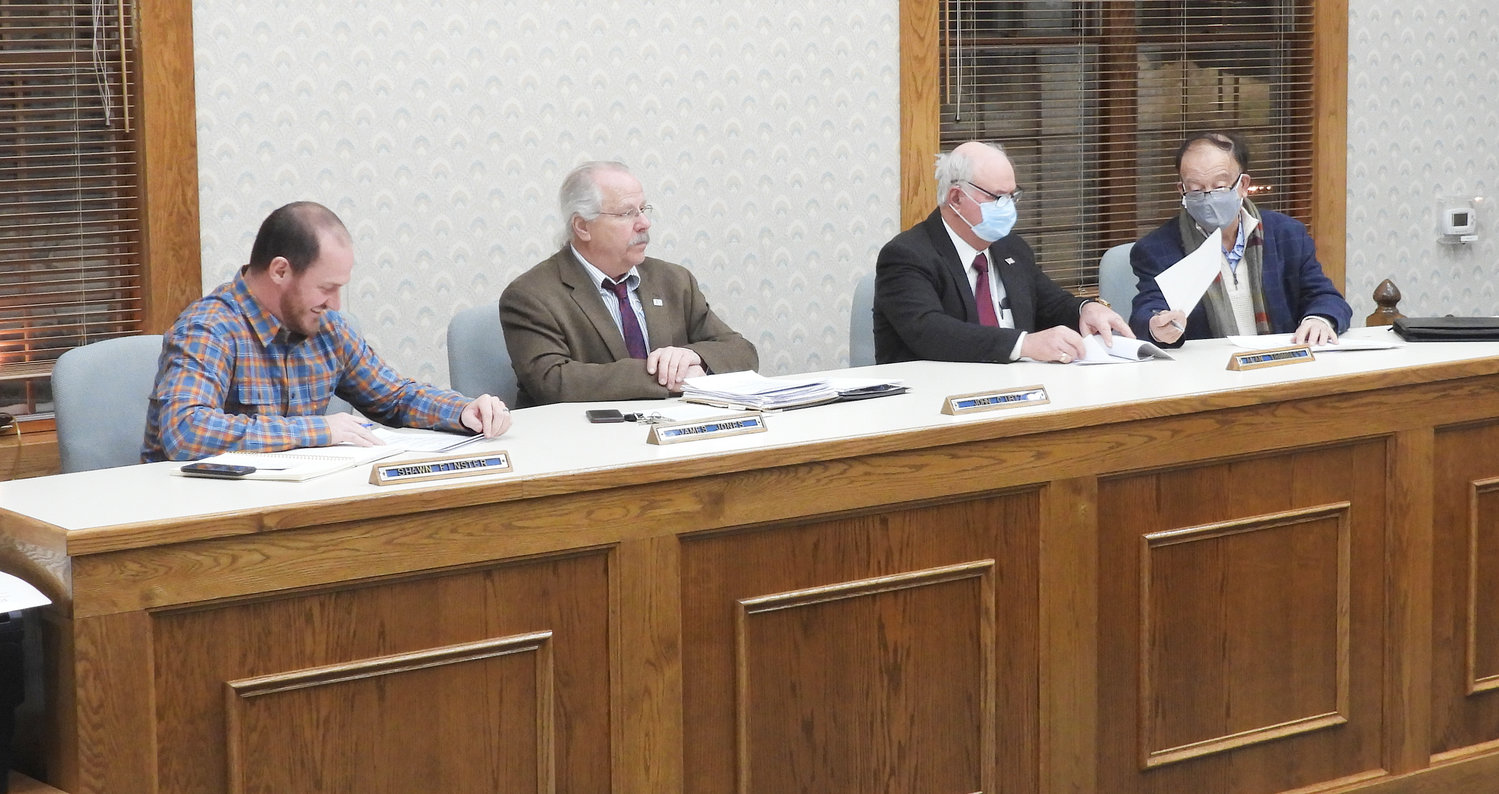 BOARD MEETING — The Lee Town Boards for its regular meeting on Tuesday, Jan. 11. Among topics covered was the resignation of Lee Water Superintendent Josh Spyzer and how the town will move forward in finding a replacement.