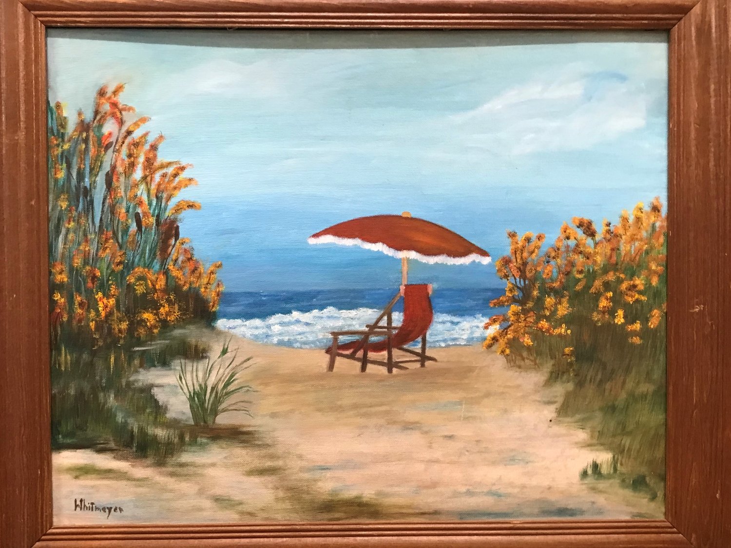 AGNES WHITMEYER — An oil painting of a beach scene by artist Agnes Whitmeyer is one of four prizes up for raffle for the Canastota Public Library's "Show Your Home a Little Love" fundraiser. Tickets are on sale until Feb. 14.