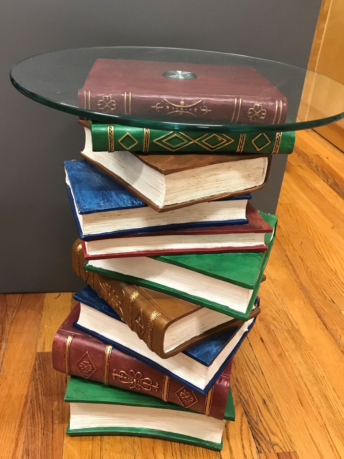 LITERAL BOOK TABLE — A unique table is one of four items up for raffle for the Canastota Public Library’s “Show Your Home a Little Love” fundraiser. Tickets are on sale until Feb. 14.
