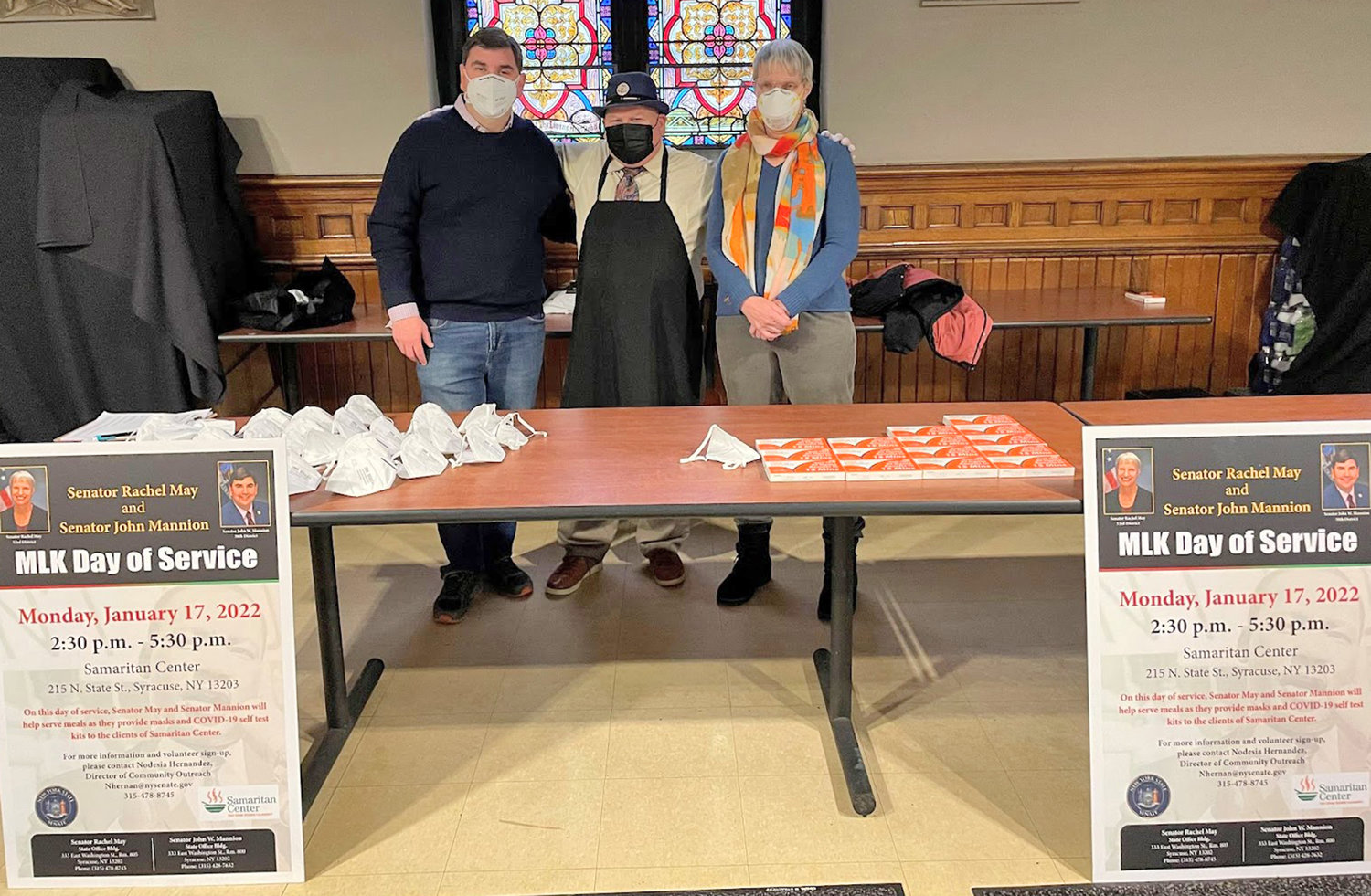 GETTING ORGANIZED — State Sen. Rachel May, D-53, Syracuse, hosted an annual Martin Luther King Jr. Day of Service event at the Samaritan Center in Syracuse on Monday.