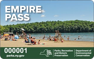 CHECK IT OUT — An Empire Pass is shown in this file photo provided by the New York State Office of Parks, Recreation and Historica Preservation. The pass provides unlimited day-use vehicle entry to most facilities operated by New York State Parks and the State Dept. of Environmental Conservation including forests, beaches, trails and more.
