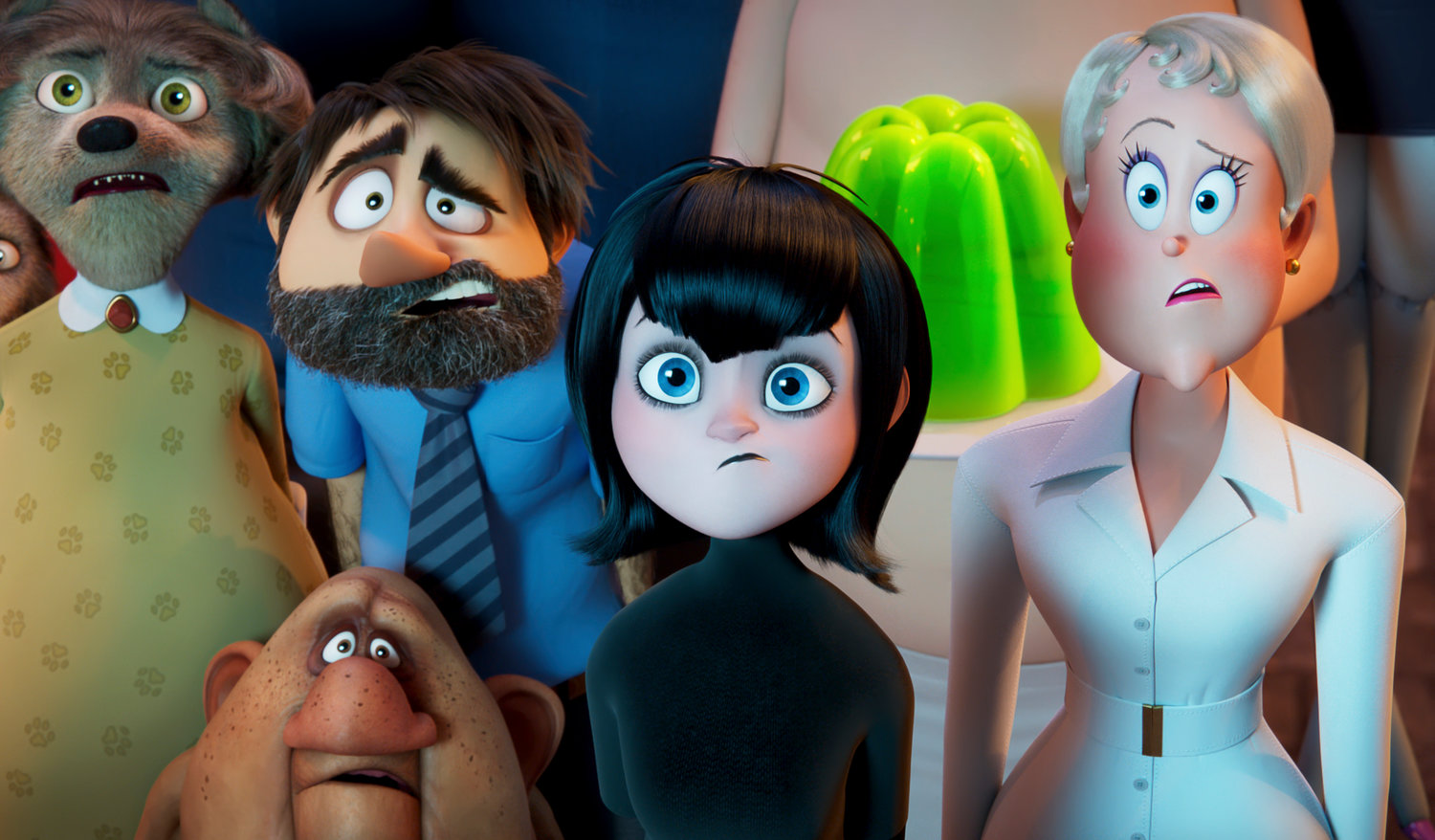 MONSTER MASH — Mavis, voiced by Selena Gomez, center, and Ericka, voiced by Kathryn Hahn, right, in the animated film “Hotel Transylvania: Transformania.”