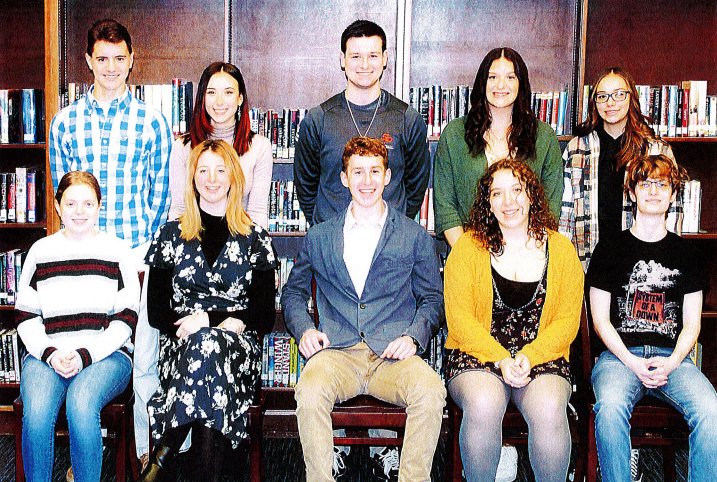 BLUE DEVIL HIGH ACHIEVERS — The Camden Central High School has announced its top 10 scholars for the Class of 2022. Named to the list are, from left, front row: Madison Smith, Madison Bird, Reid Hooker, Gabriella Brown, Casey Renwick, Dillan Melchiorem Hannah Dote, Derek Holmes, Brianna O’Drain, and Clara Congden.