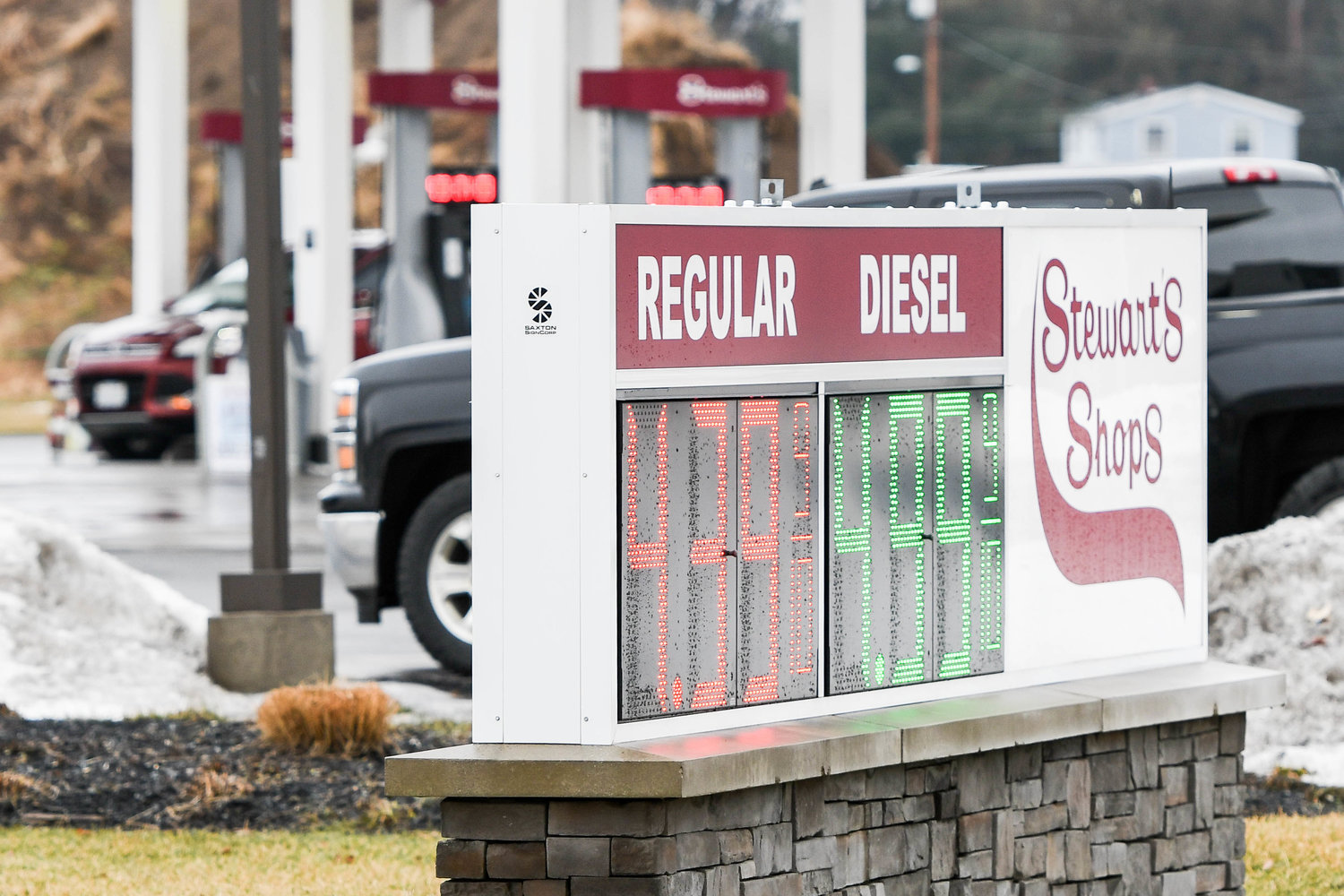 BAD NEWS AT PUMP — Gas prices are listed outside of Stewart’s Shops on Floyd Avenue in Rome. Prices are now well over $4 per gallon across the state — and industry experts warn the increases may eventually top $5.