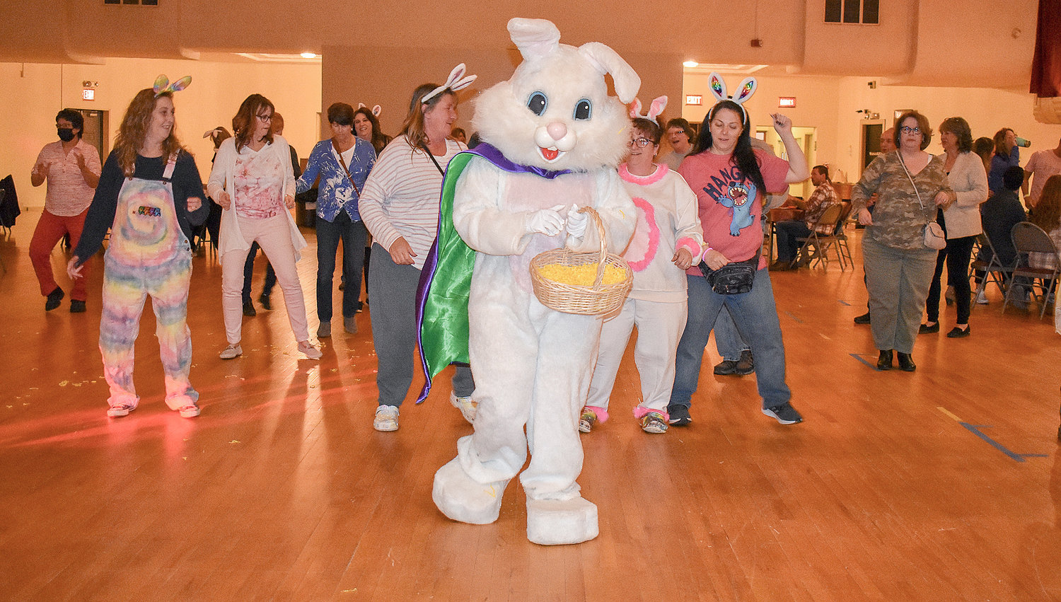 EASTER DANCING — Local residents enjoy themselves and let loose at the Jessica’s Heroes Adult Easter Egg Hunt, raising money to help those fighting cancer in the area.