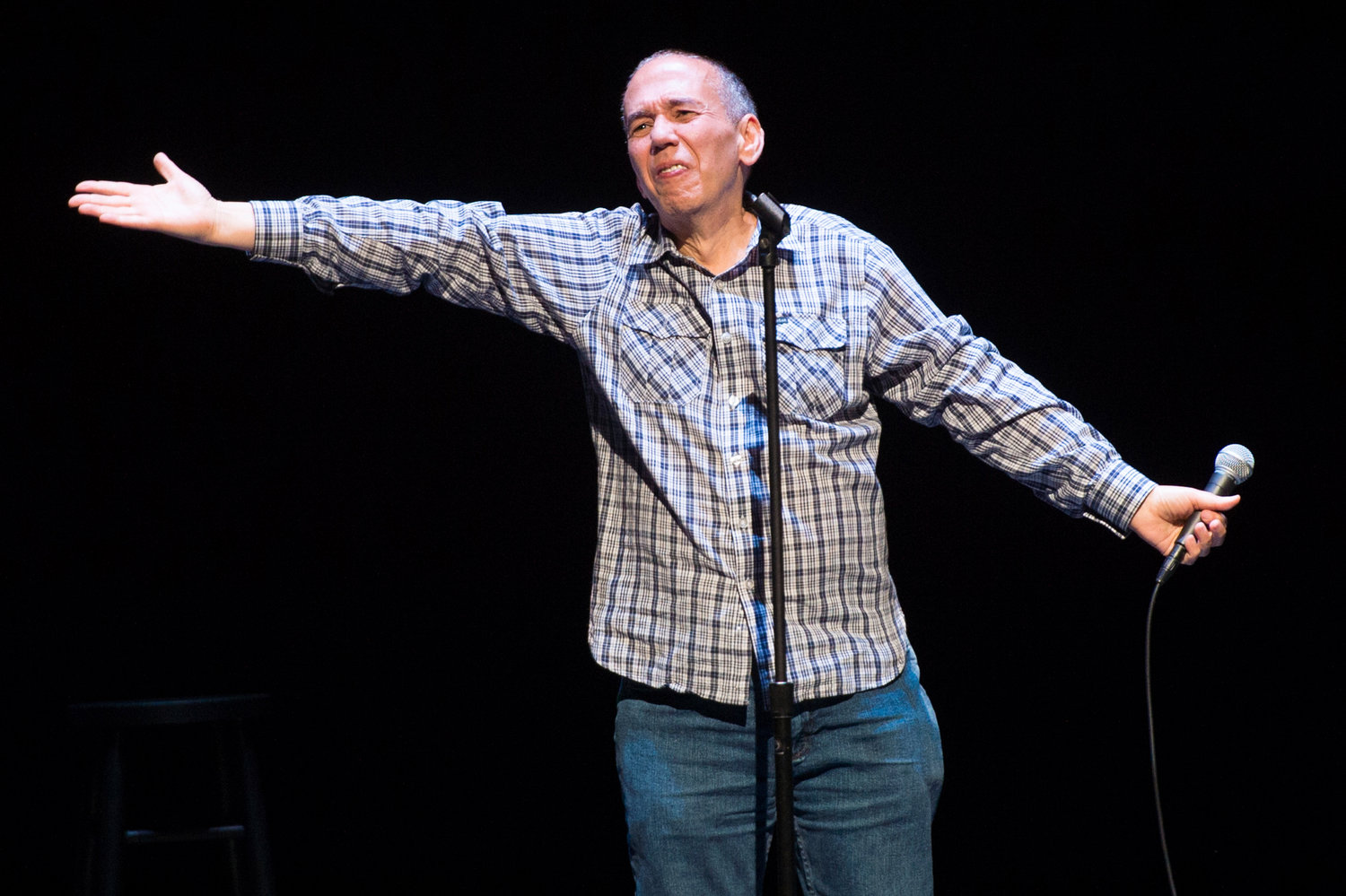 FILE - Comedian Gilbert Gottfried performs at a David Lynch Foundation Benefit for Veterans with PTSD on April 30, 2016, in New York. Gottfried‚Äôs publicist and longtime friend Glenn Schwartz said Gottfried, an actor and legendary standup comic known for his abrasive voice and crude jokes, died Tuesday, April 12, 2022. He was 67. (Photo by Scott Roth/Invision/AP, File)