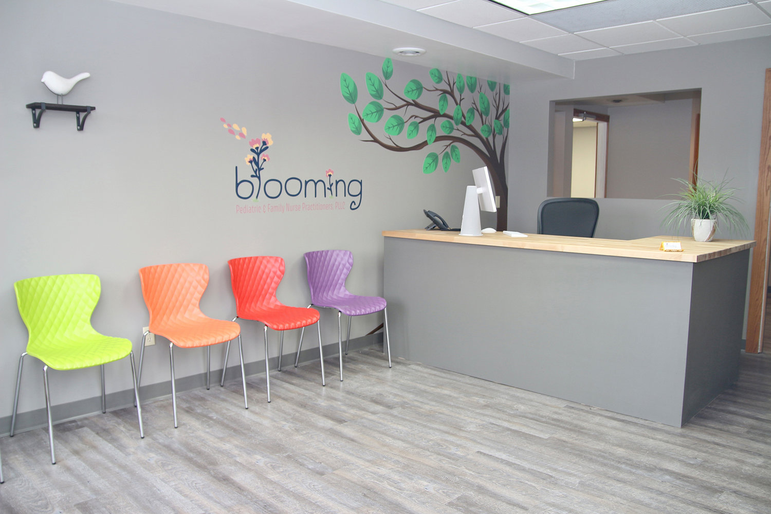 Inside Blooming Pediatrics — The new offices of the new pediatrics practice, Blooming Pediatrics, 1 Oxford Crossing, New Hartford.