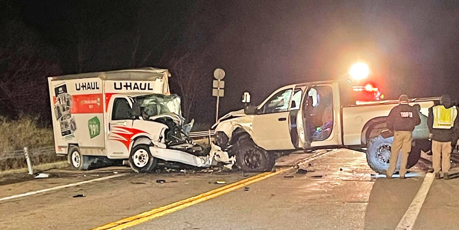 ONE KILLED IN CRASH — A 35-year-old man was killed when his U-Haul truck collided head-on with a pickup truck on Route 46 in Verona late Wednesday night, according to the New York State Police. The cause of the crash remains under investigation.