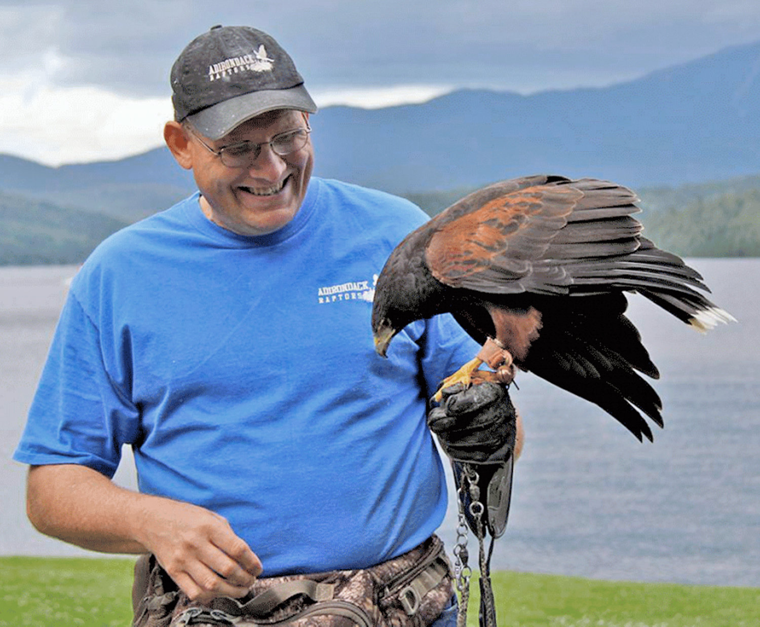 SOARING IN FOR A LESSON — Visitors to the Great Swamp Conservancy’s Spring Migration Festival can meet Mark Manske from 1 to 3 p.m. on Sunday, May 1. Manske, owner of Adirondack Raptors, will rare opportunity for festival goers to get up close and personal with birds of prey.