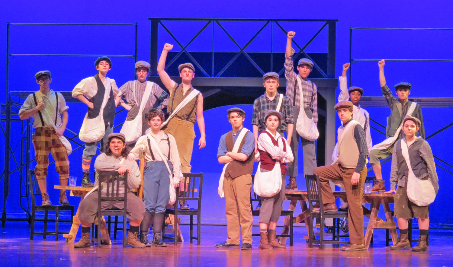 READ ALL ABOUT IT — Striking for better wages, the cast of Newsies will hit the stage Friday through Saturday at 7 p.m. Tickets are $8 in advance, or $10 at the door.