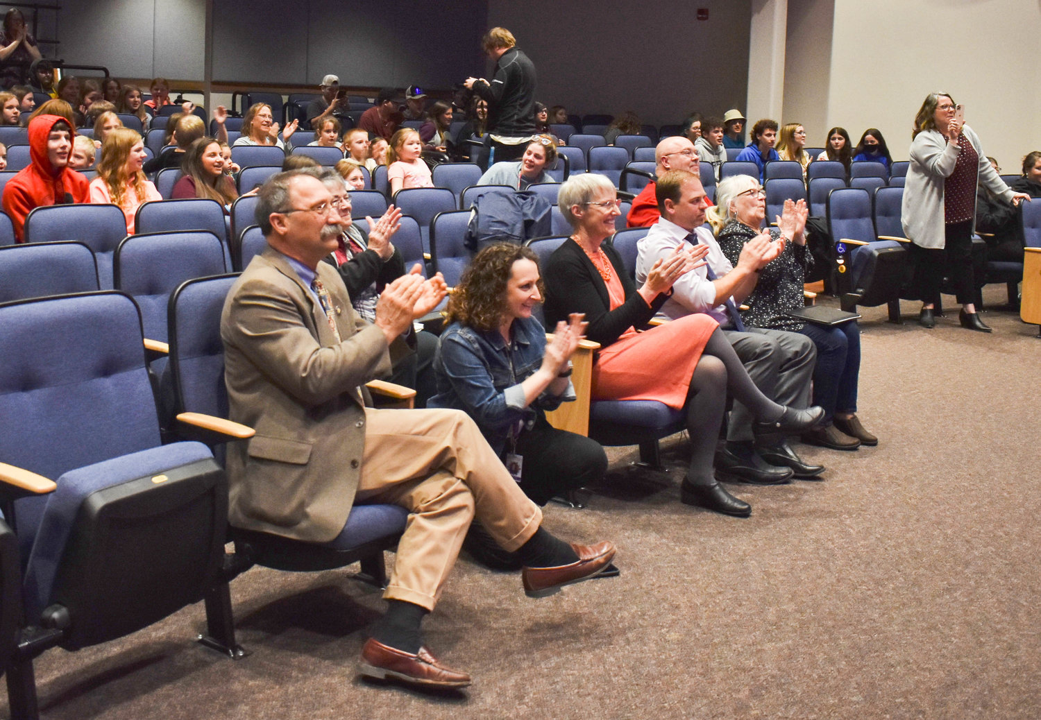 Local officials including Assemblyman John Salka and Senator Rachel May celebrate Madison Central becoming part of the Connected Community Schools network