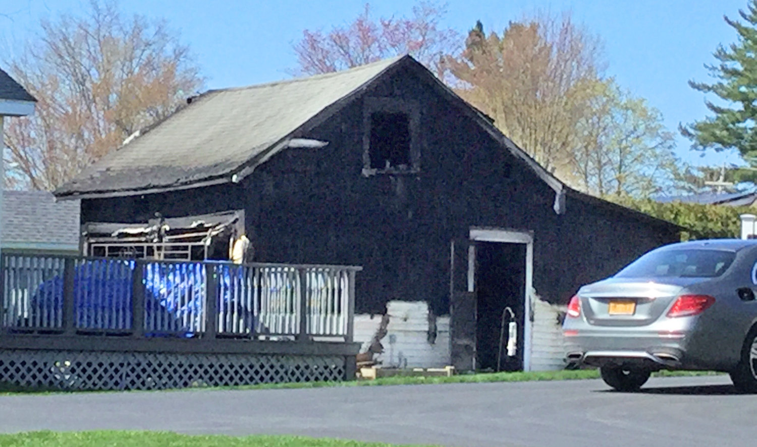 STRUCTURE FIRE — Fire destroyed this storage garage on Walnut Street in Rome Thursday afternoon, according to the Rome Fire Department. No people were injured in the fire. The cause of the fire remains under investigation, officials said.