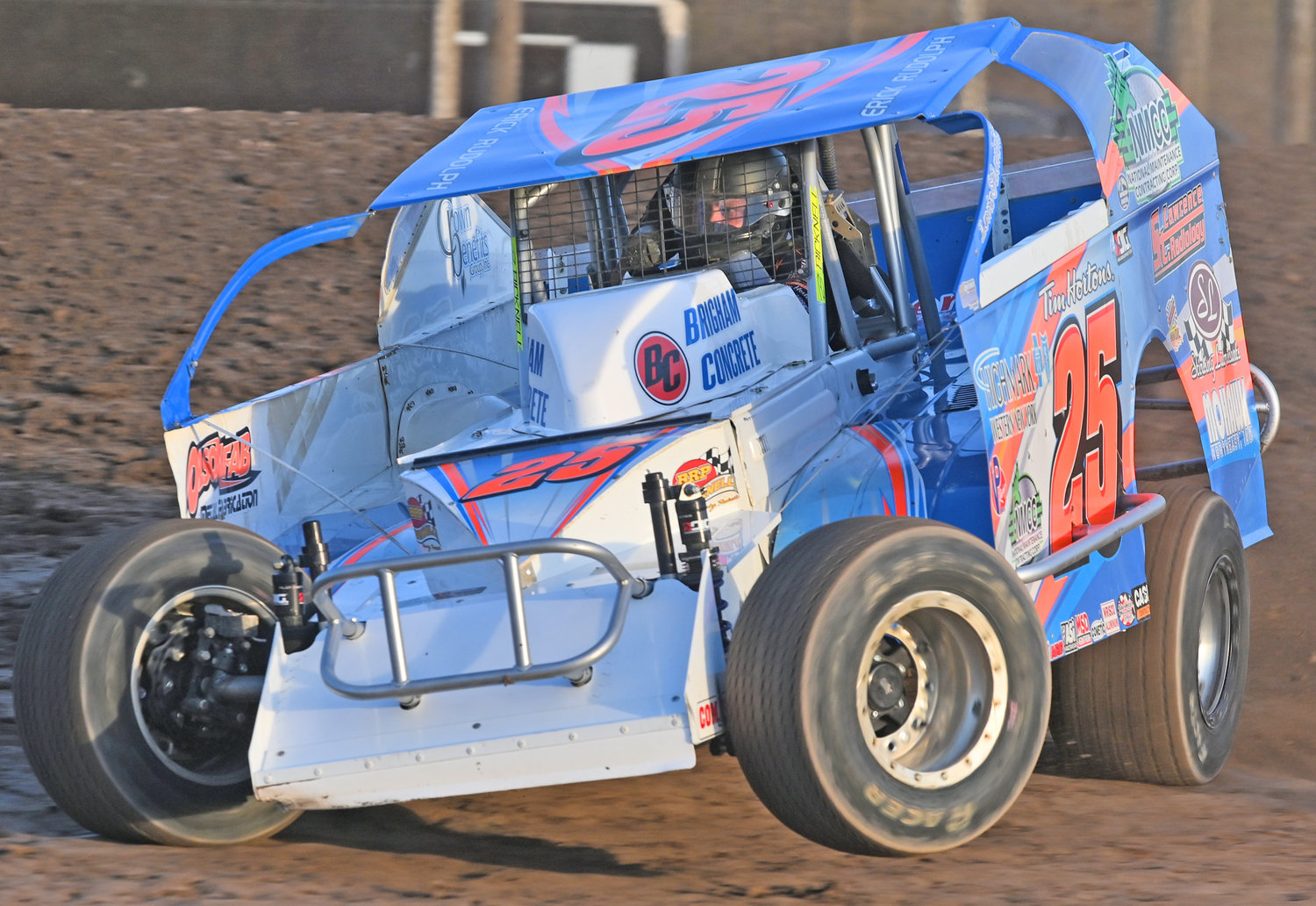 MASHING THE GAS — Former Utica-Rome Speedway track champion Erick Rudolph practices his modified at the "Home of Heroes" last Friday night. Although U-R Speedway won't be his Friday night track, Rudolph will be racing in many of the special shows on the U-R schedule this season.