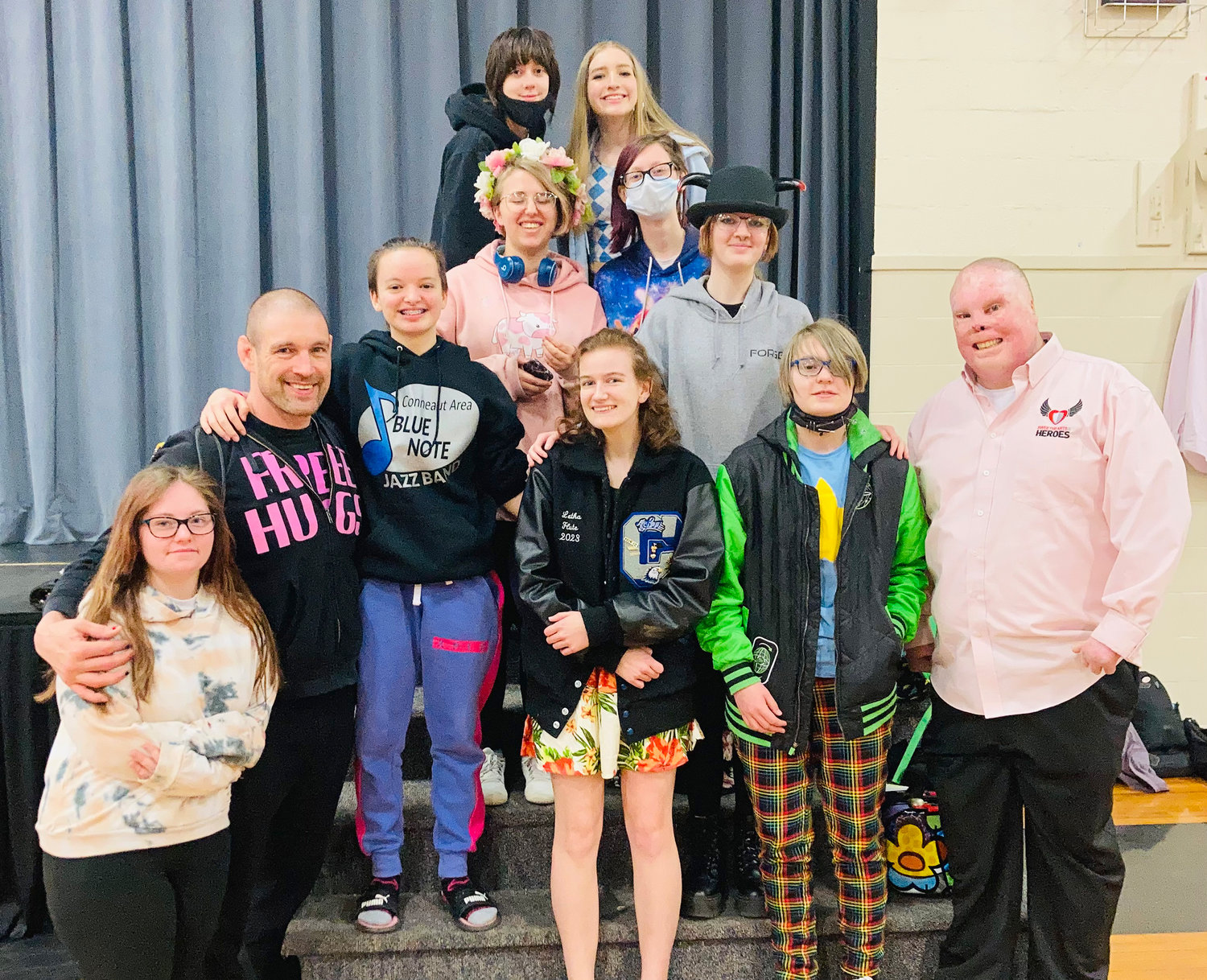 MESSAGE OF HOPE — Sweethearts and Heroes, a student empowerment and empathy activation team shown here with students in a program file photo, will bring its message — along with a host of mental health tools for students —  to the South Lewis Central School District on Tuesday, May 3.