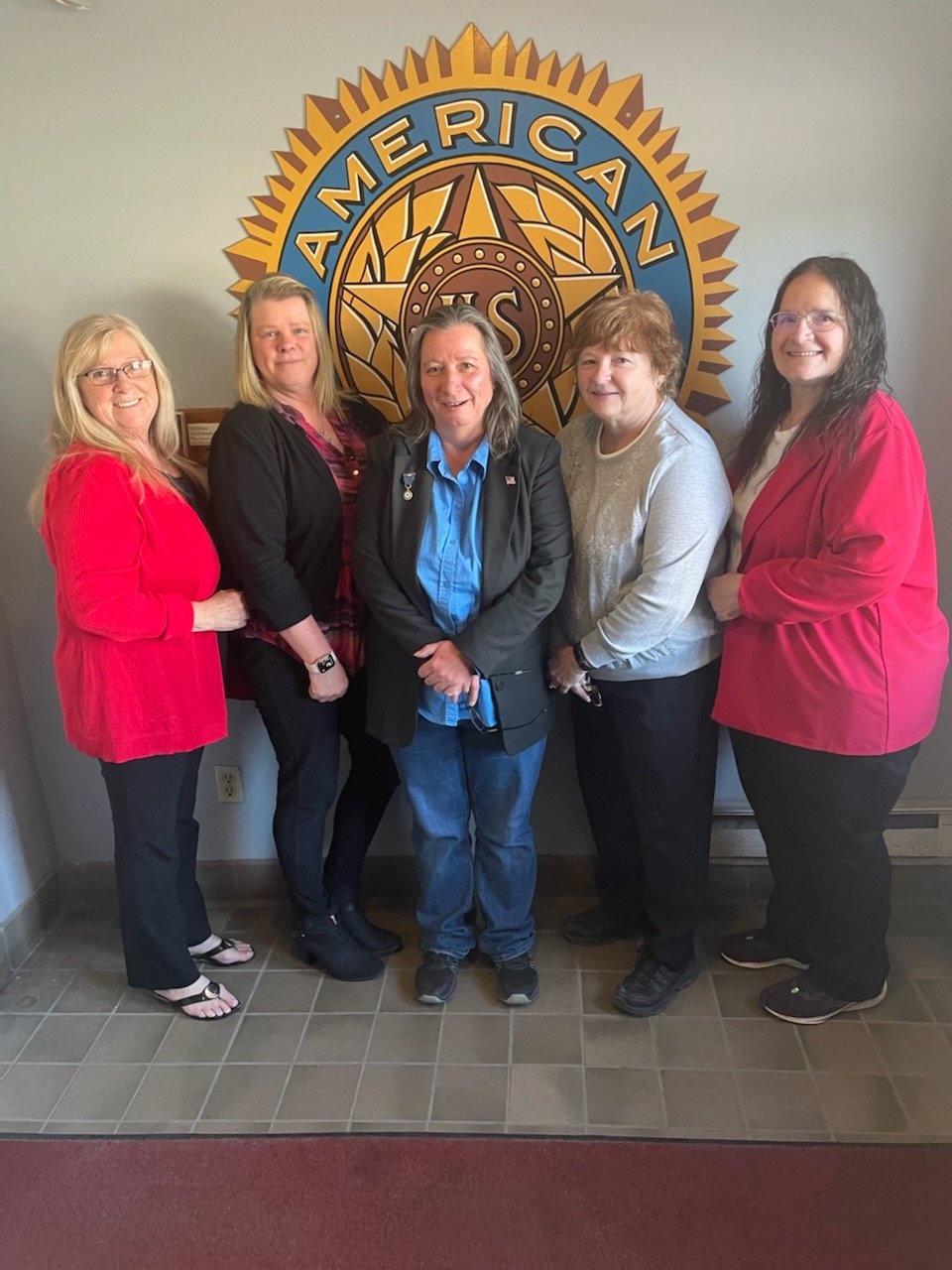 The Lee Unit 1794 Auxiliary installed its officers during a recent installment ceremony at the post in Lee Center. From left: Deb Morris, secretary; Ellie O’Shei, chaplain/second vice president; Sue Barnaby, president; Mary Claire Mondryk, first vice president; and Julie Barton, terasurer/sergeant-at-arms. Not pictured: Linda Burdick, auxiliary  historian.