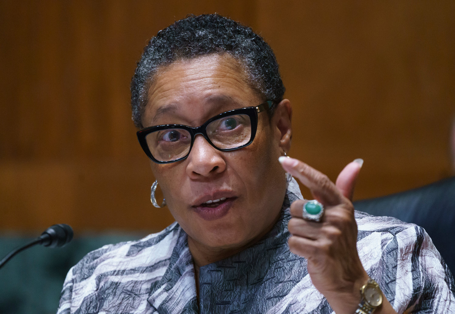 Housing and Urban Development Secretary Marcia Fudge testifies before the Senate Appropriations Committee on President Joe Biden's budget requests, at the Capitol in Washington, Thursday, June 10, 2021.