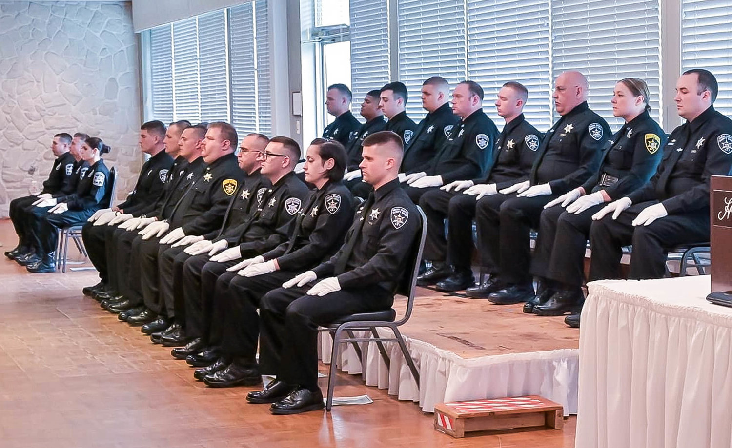 Seventeen men and women graduated from the Basic Corrections Academy on Friday, with a ceremony held at Hart’s Hill Inn in Whitesboro. They will serve in the county jails in Oneida, Herkimer, Madison and Oswego counties. An additional eight officers gradated from the rigorous Emergency Response Team training for the Oneida County Jail.