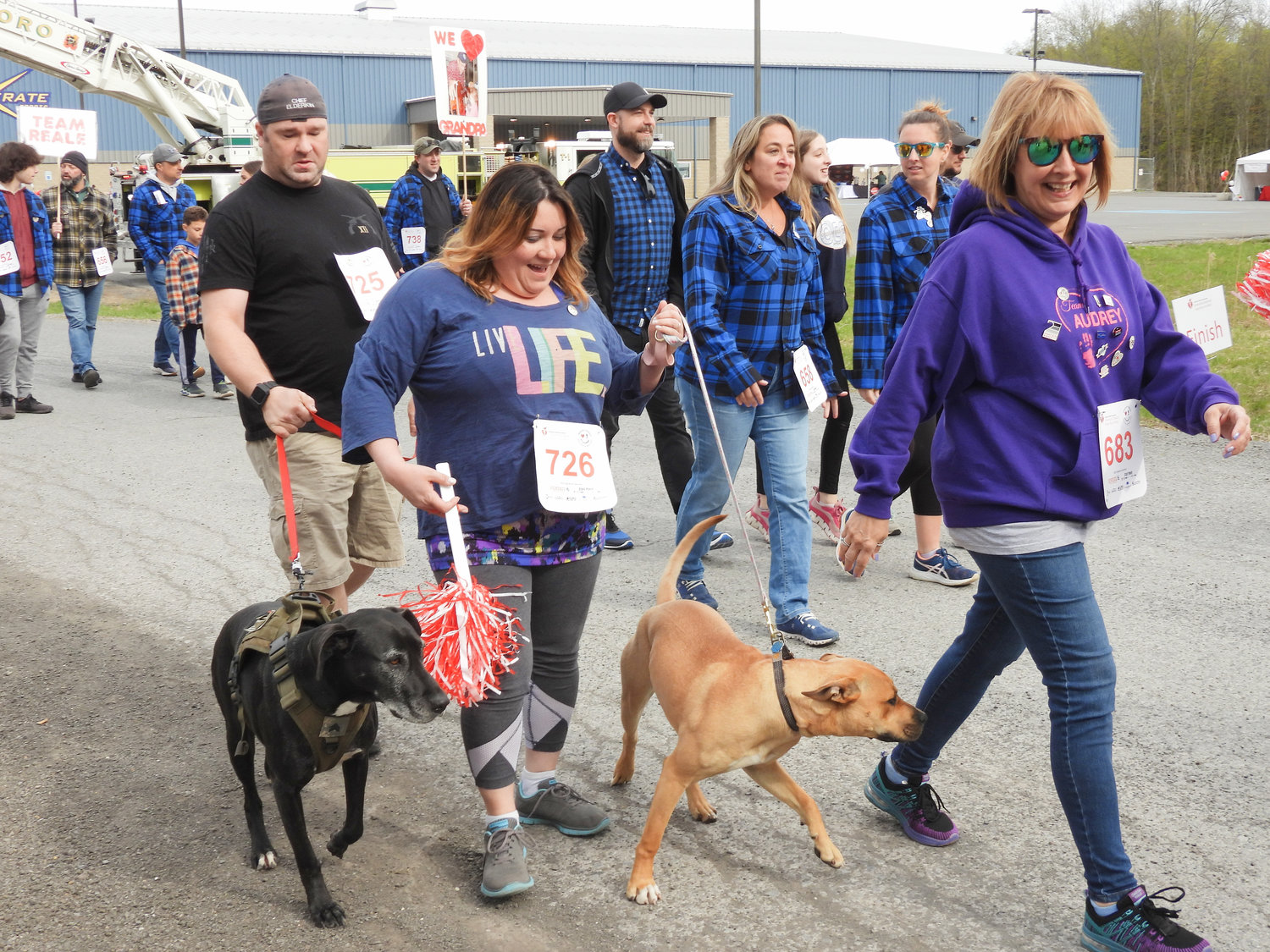 Walkers set out for the America's Greatest Heart Run and Walk on Satuday, May 7 from Accelerate Sports, walking the 3k to raise awareness and support for heart health