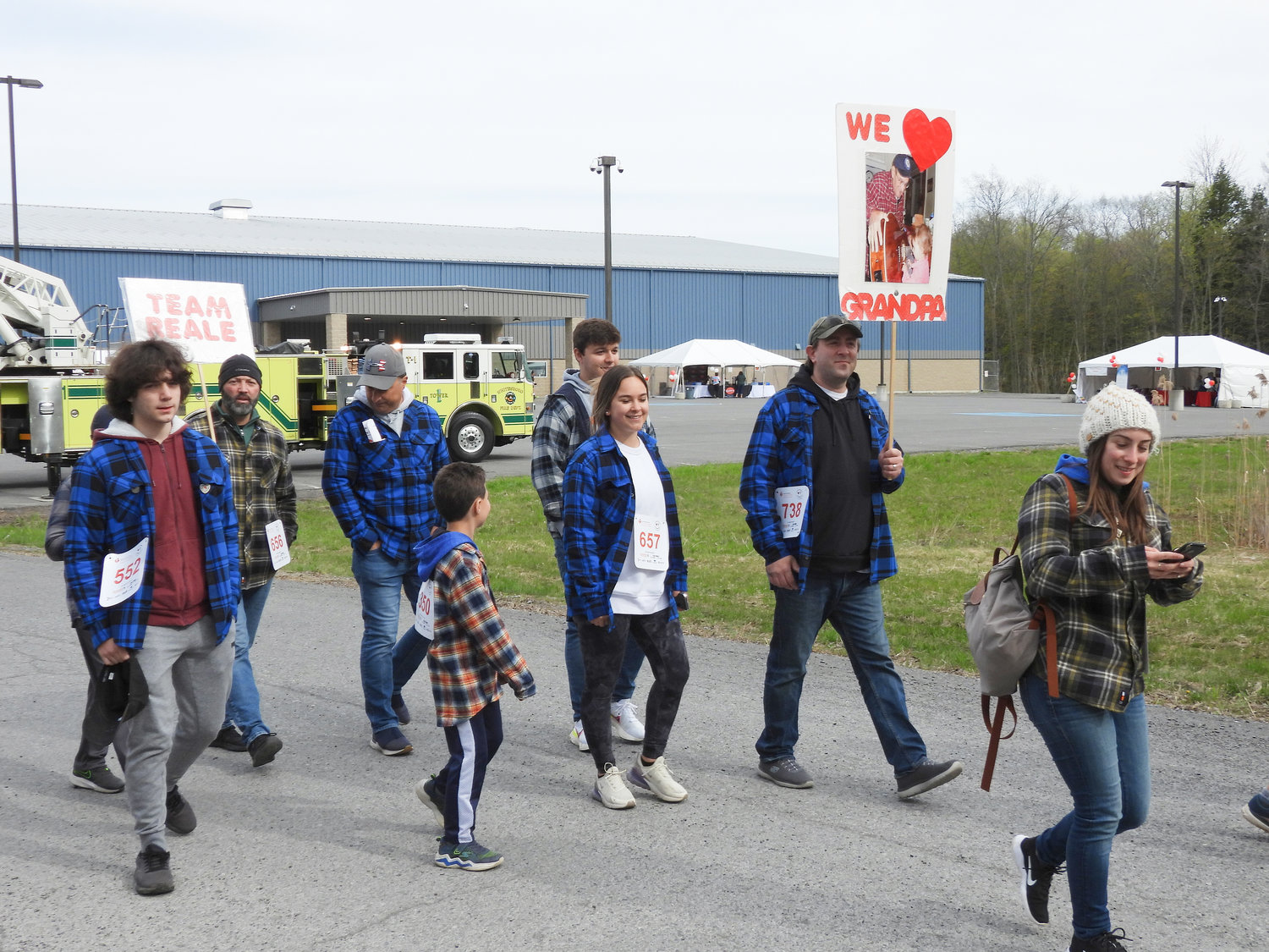Walkers set out for the America's Greatest Heart Run and Walk on Satuday, May 7 from Accelerate Sports, walking the 3k to raise awareness and support for heart health