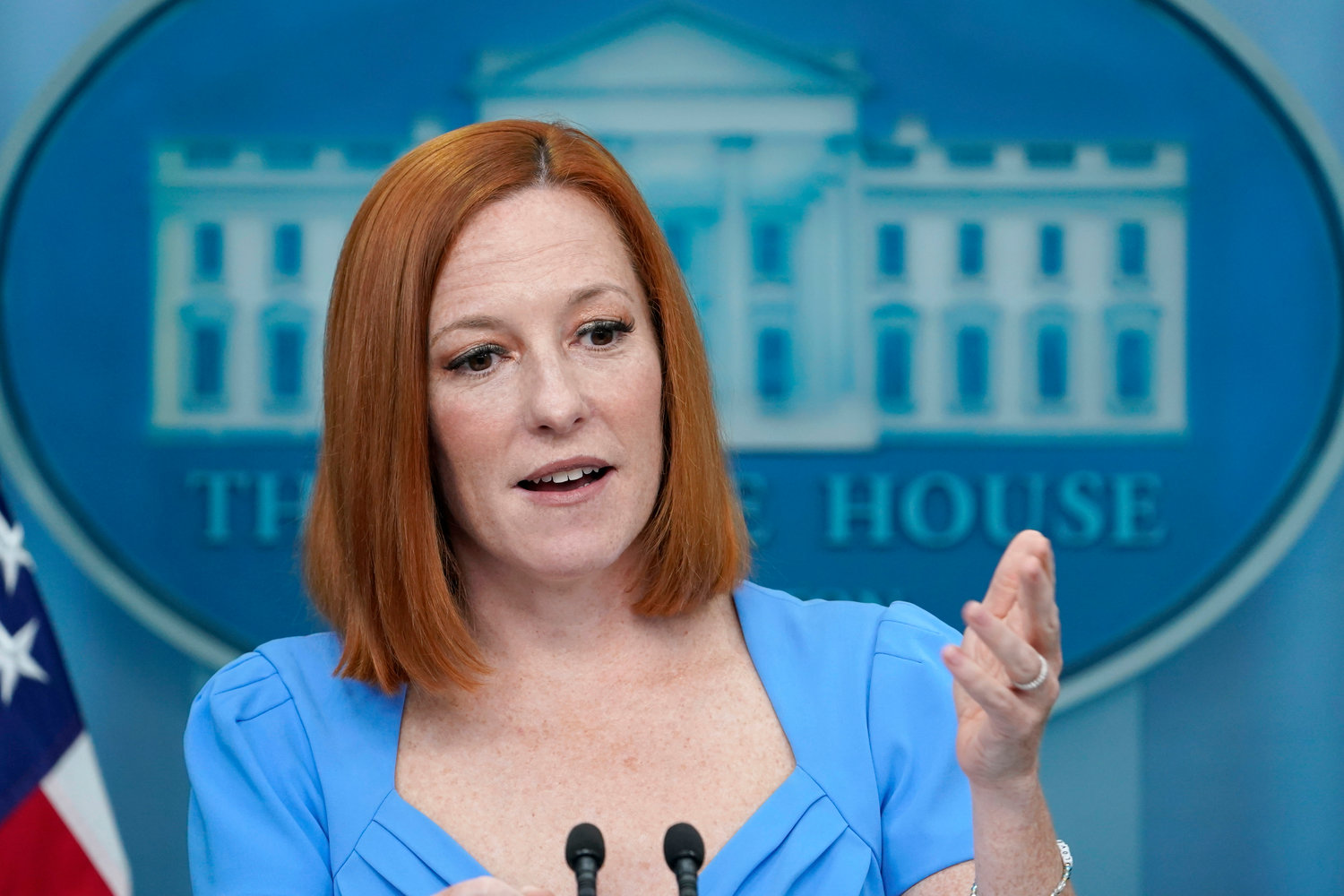 White House press secretary Jen Psaki speaks during the daily briefing at the White House in Washington, Thursday, May 12, 2022. (AP Photo/Susan Walsh)