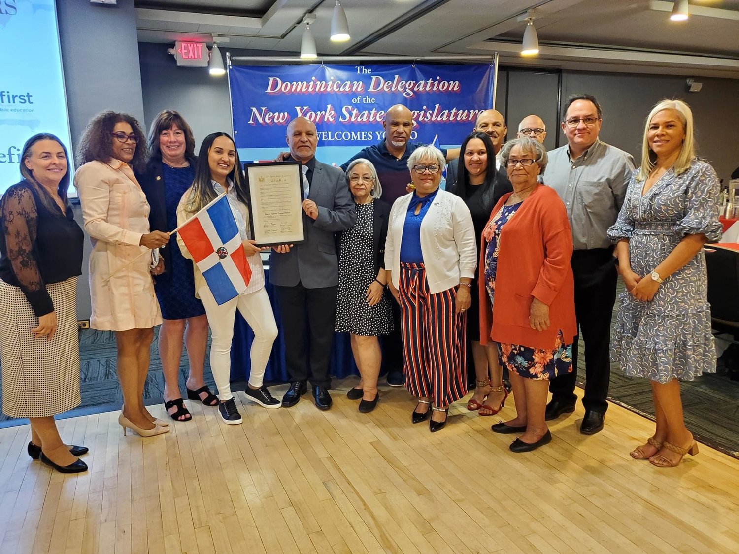 Assemblywoman Marianne Buttenschon, D-119, Utica, poses for a recent photo with local 2022 Dominican-American award recipients, including Carmen Sonia Martinez, Simon Bueno, and the Rodriguez family of Utica.