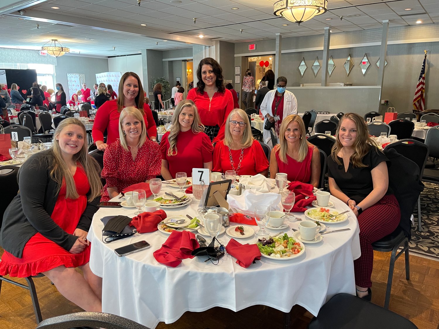 Women from Standard Insulating Co. at the Go Red For Women Luncheon on Wednesday at Hart’s Hill Inn in Whitesboro.
