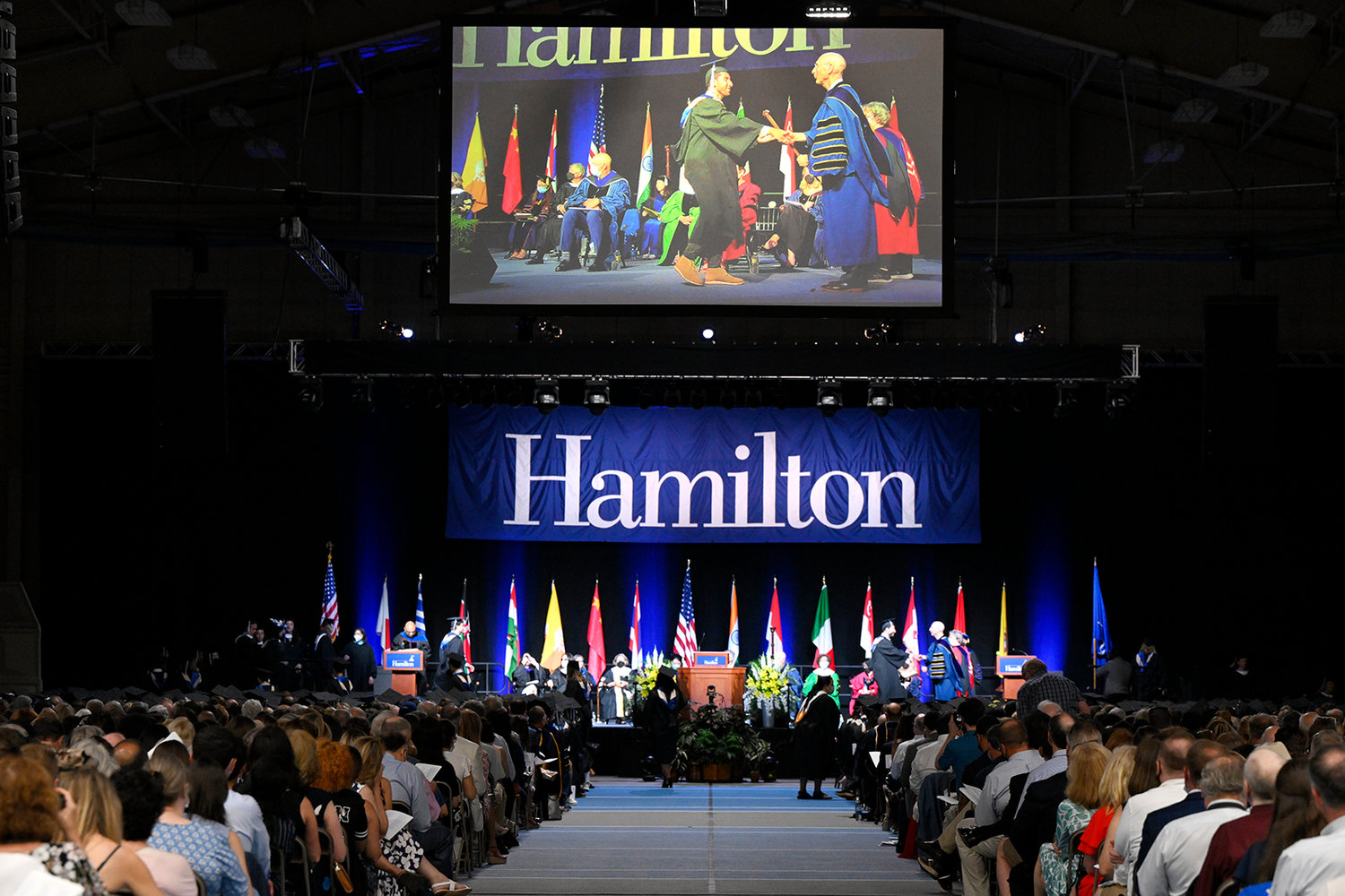 The 2022 Hamilton College Commencement takes place Sunday in the Scott Field House on the college’s Clinton campus.