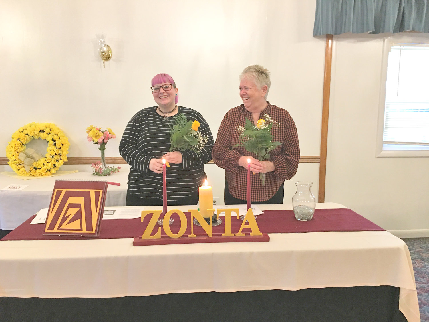 NEW MEMBERS — The Zonta Club of the Oneida Area welcomed two new members to its chapter during their recent spring meeting. From left: Mazie Osborne, and Peggy Dryer.