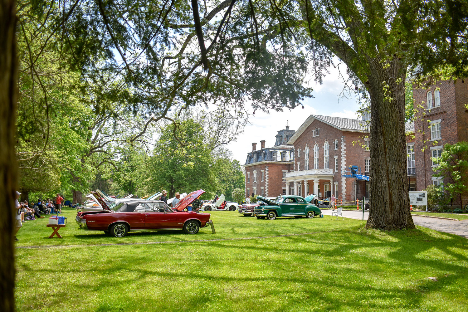 Some local and automotive history was on display during a recent classic car show at the Oneida Community Mansion House.