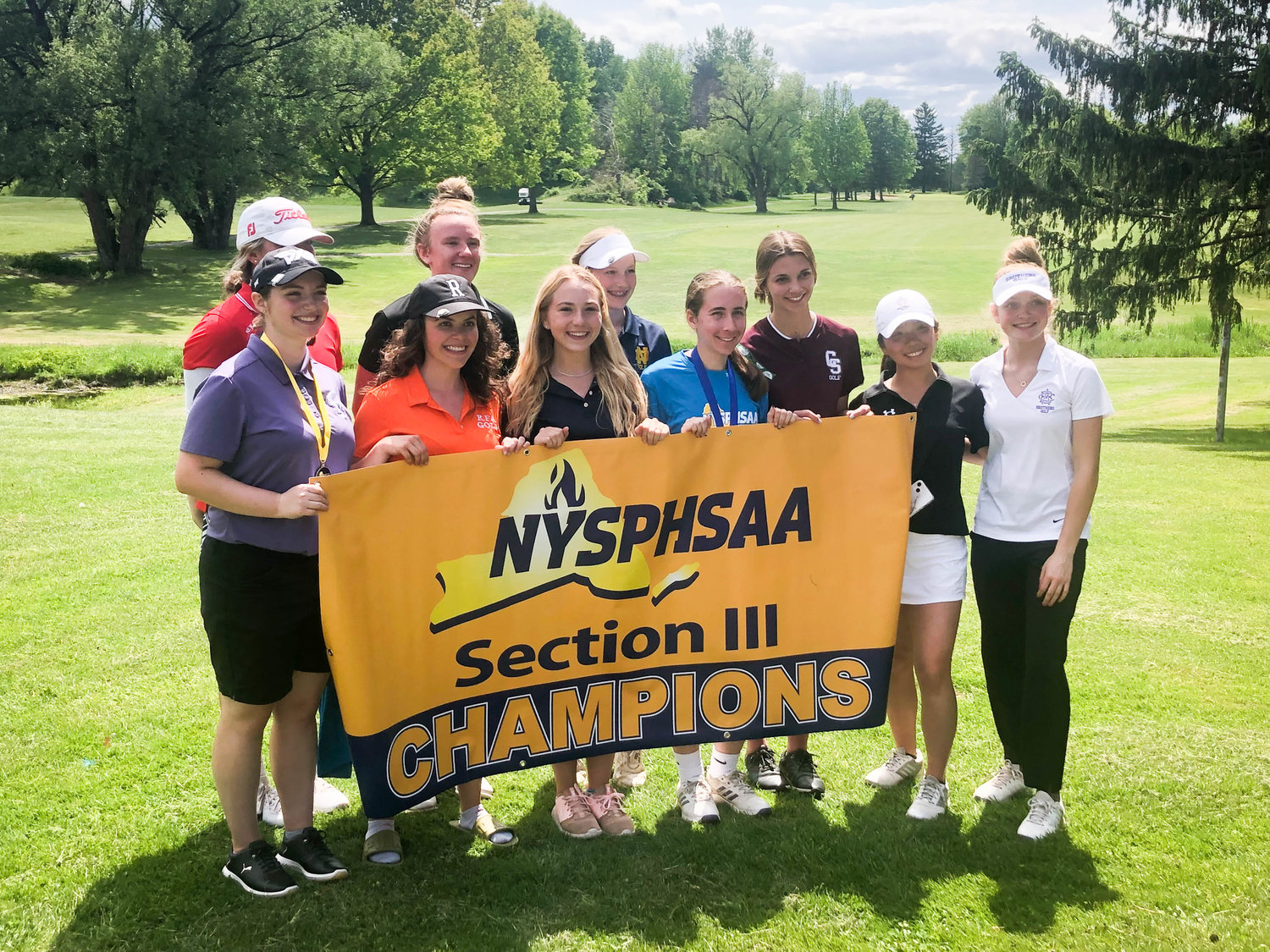 Nine golfers qualified for the state tournament for their performances at the Section III girls golf tournament at Kanon Valley Tuesday. They are: Watertown's Jillian Draper, RFA's Evie Denton,  Utica-Notre Dame's Sara Papale and Kamryn Yerman, New Hartford's Julia Sassower, Cicero North Syracuse's Jessica Ricciardi, Catherine Dadey of Westhill, Emily Barnes of Central Square and Hana Kang of Christian Brothers Academy.