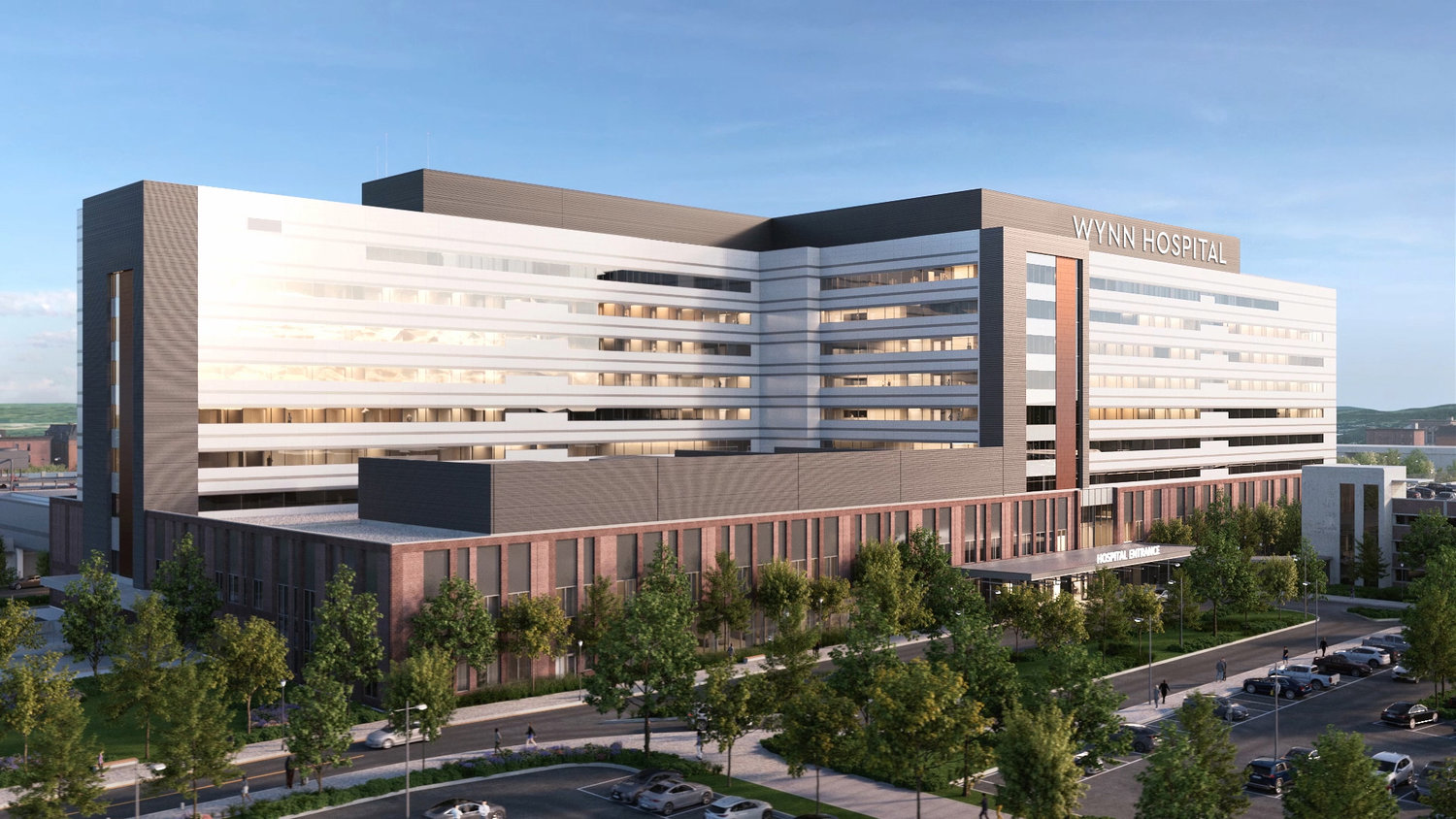 A rendering of what The Wynn Hospital will look like upon completion.