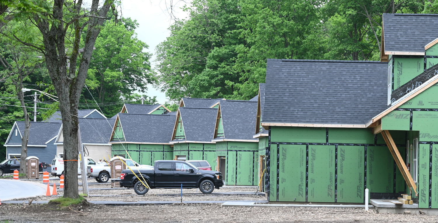 New construction in the former Woodhaven Park on June 2, 2022.