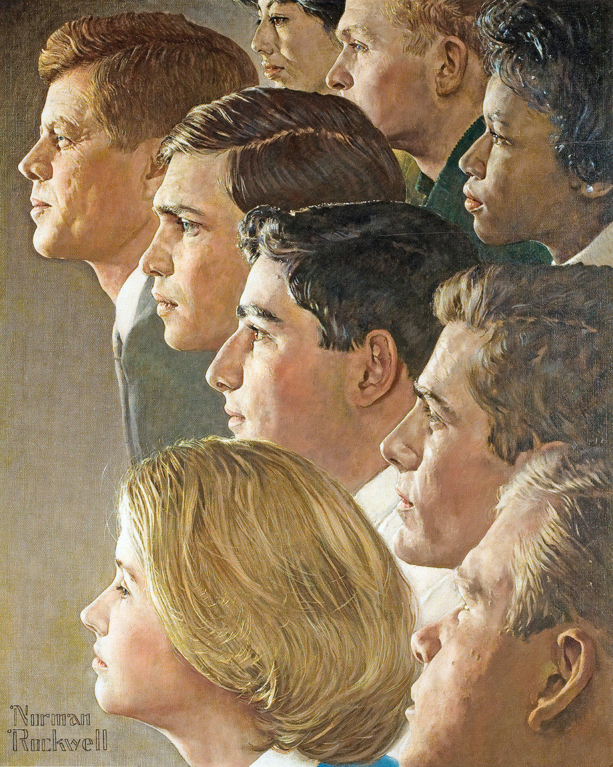 “The Peace Corps: JFK’s Bold Legacy,” 1966, Norman Rockwell, (American, 1894–1978), Norman Rockwell Museum Collection.