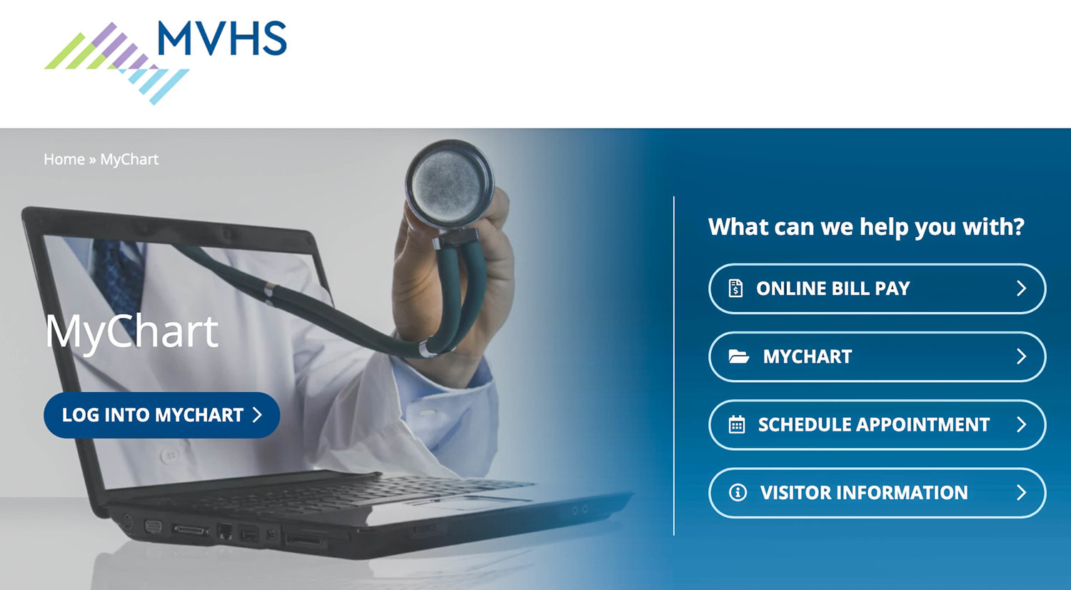 The new logo is shown on Mohawk Valley Health System's website.