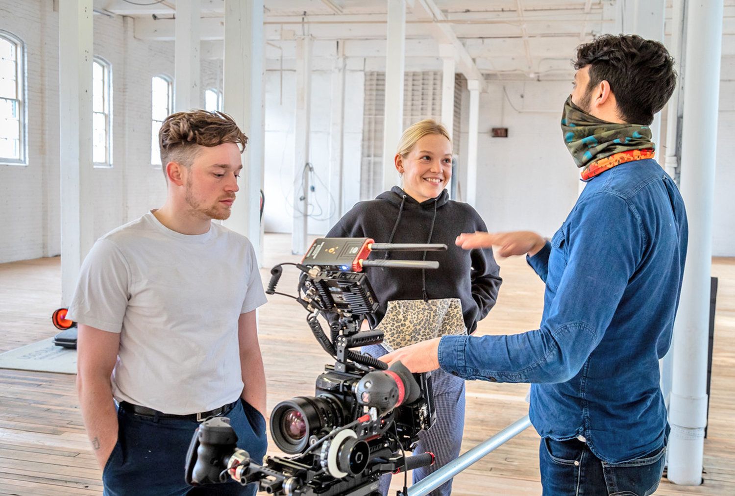 Nathan Nirschl, Hannah Straney, and filmmaker Adam Muro discuss the filming of their as yet, untitled work. The project was organized by The Creative Outpost, Inc.