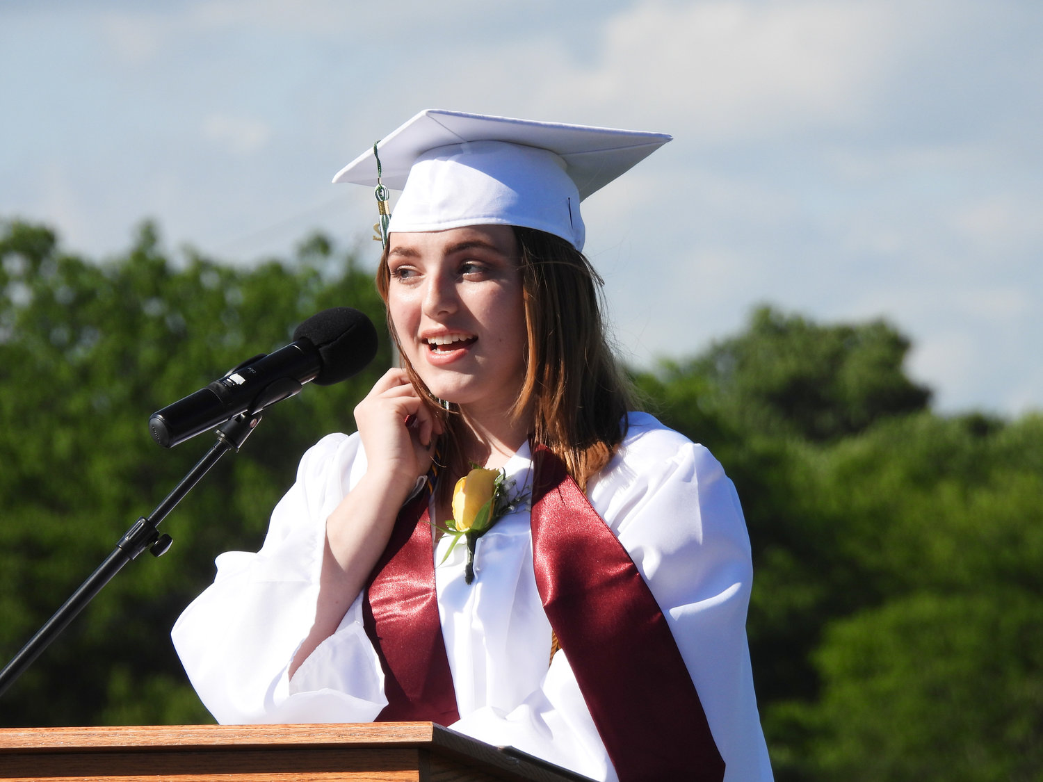 Westmoreland High School graduating seniors participated in the school's 119th annual commencement, starting the latest chapter of their lives on Friday, June 17. Carrah Sadler speaks at the Class of 2022 graduation.
