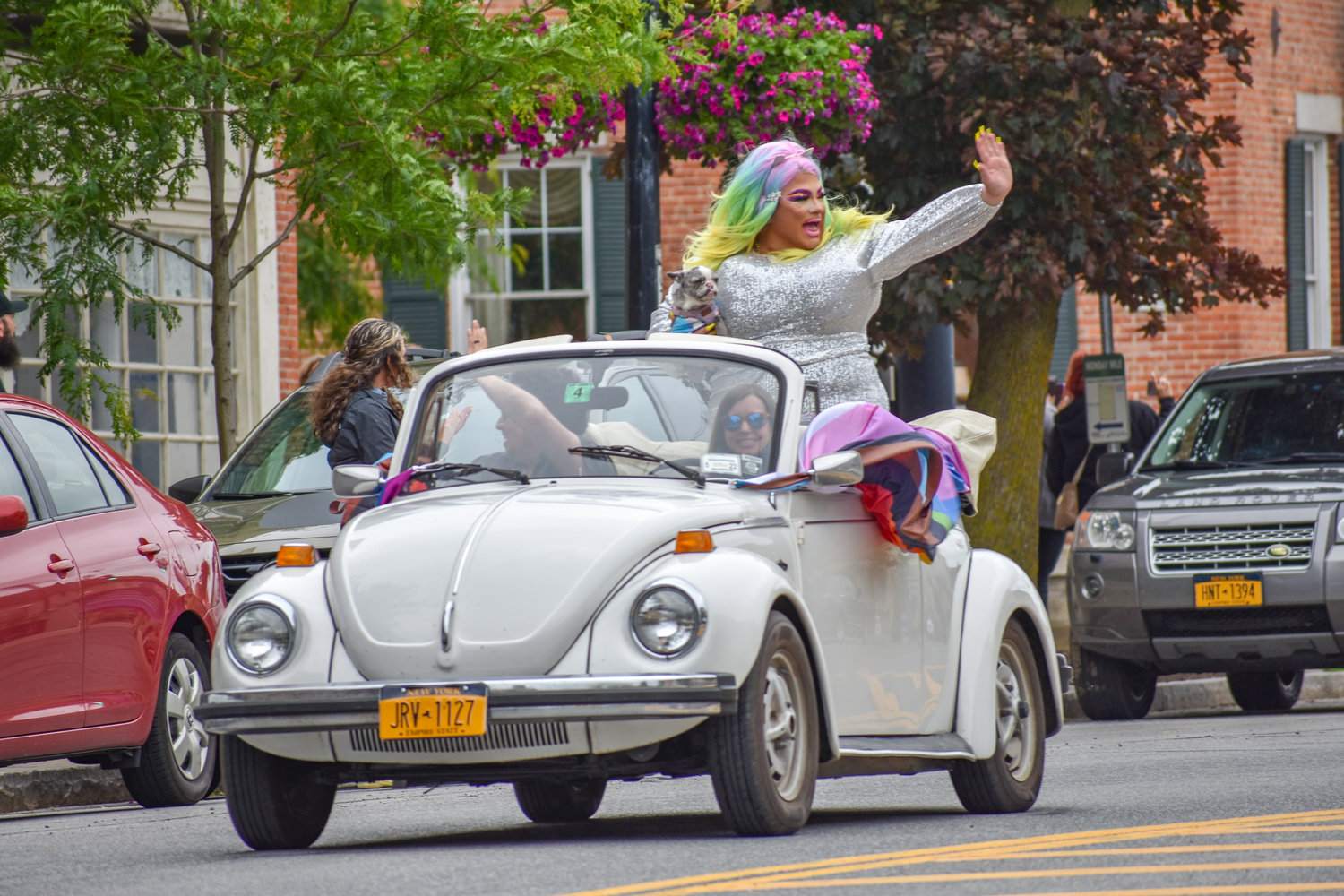 Drag Queen Anita Buffem — played by Travis Barr, LGBTQ member of the Caz Pride Committee — lead the pride parade in the village on Saturday.