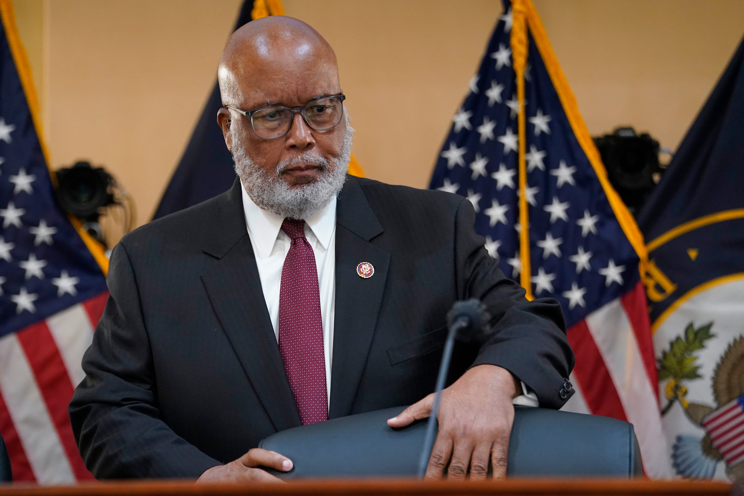 Chairman Rep. Bennie Thompson, D-Miss., arrives as the House select committee investigating the Jan. 6 attack on the U.S. Capitol continues to reveal its findings of a year-long investigation, at the Capitol in Washington, Tuesday, June 21, 2022. (AP Photo/Jacquelyn Martin)
