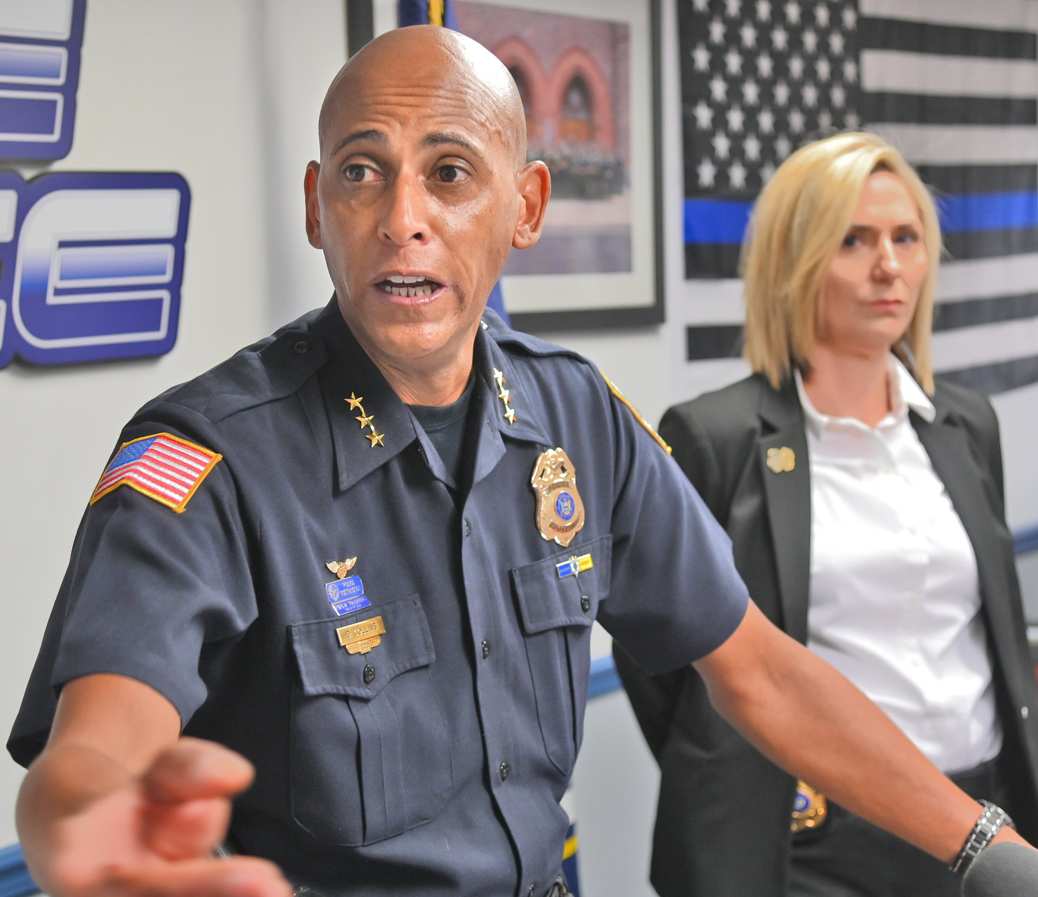 Rome Police Chief David J. Collins discusses the impetus behind the development of the department’s new Street Crimes Unit on Tuesday.