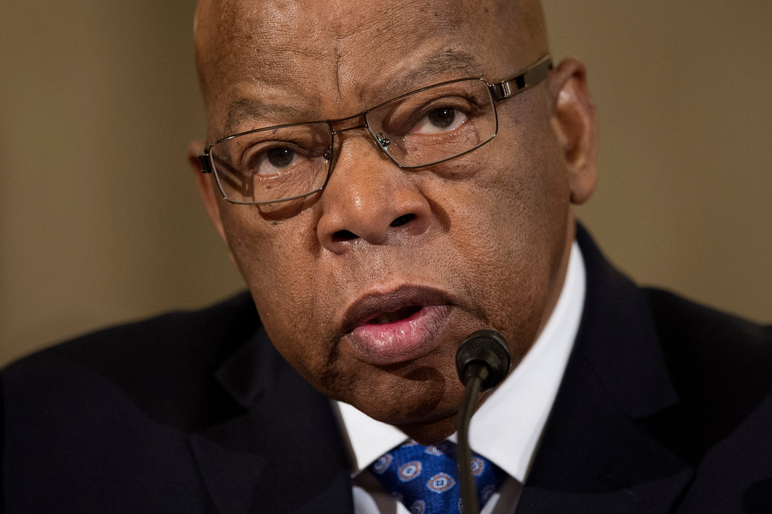 FILE - Former Rep. John Lewis, D-Ga., testifies on Capitol Hill in Washington on Jan. 11, 2017. New York‚Äôs governor signed the John R. Lewis Voting Rights Act, named after the late civil rights activist who represented Georgia in the U.S. House, into law Monday, June 20, 2022, intended to prevent local officials from enacting rules that might suppress people‚Äôs voting rights because of their race. (AP Photo/Cliff Owen, File)