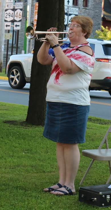 Sue LeClar played TAPS at the conclusion of the Flag Day ceremony.