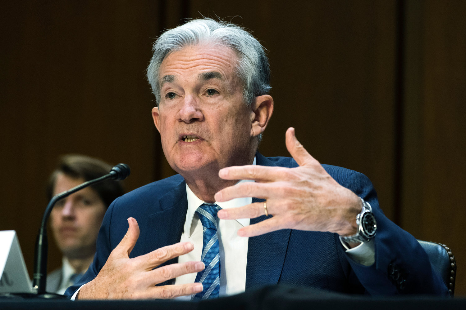 Federal Reserve Chairman Jerome Powell speaks to the Senate Banking, Housing and Urban Affairs Committee, as he presents the Monetary Policy Report to the committee on Capitol Hill, Wednesday, June 22, 2022, in Washington. (AP Photo/Manuel Balce Ceneta)