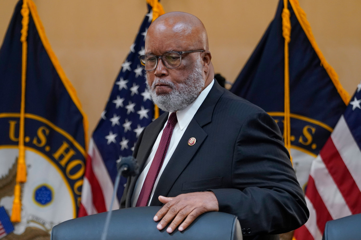 Chairman Rep. Bennie Thompson, D-Miss., arrives as the House select committee investigating the Jan. 6 attack on the U.S. Capitol continues to reveal its findings of a year-long investigation, at the Capitol in Washington, Tuesday, June 21, 2022. (AP Photo/Jacquelyn Martin)