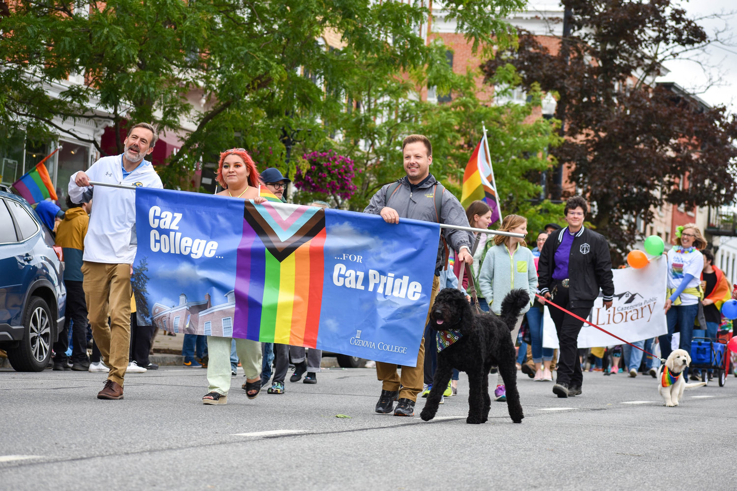 Representatives from Cazenovia College participated in the pride parade.