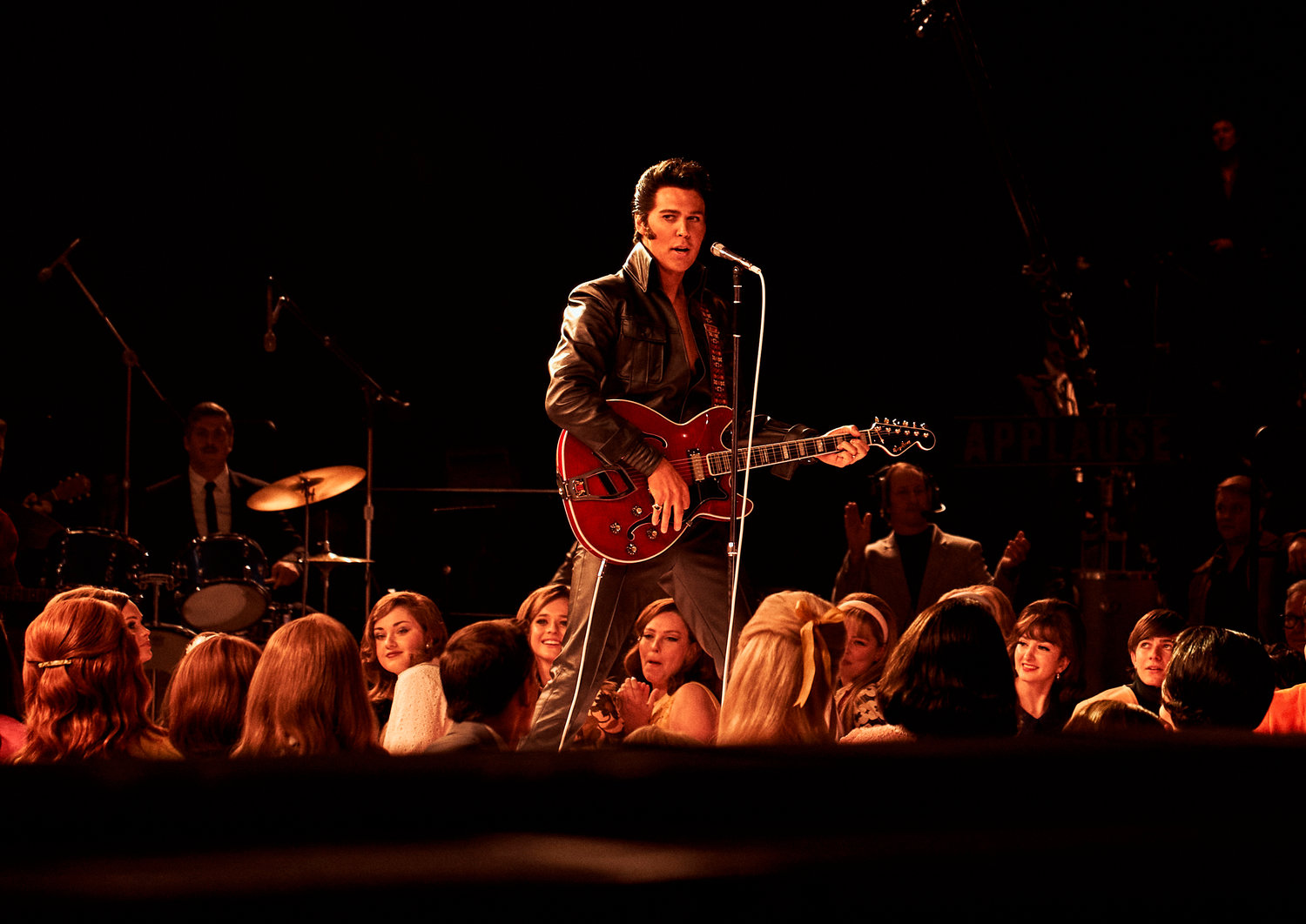 This image released by Warner Bros. Pictures shows Austin Butler in a scene from "Elvis."