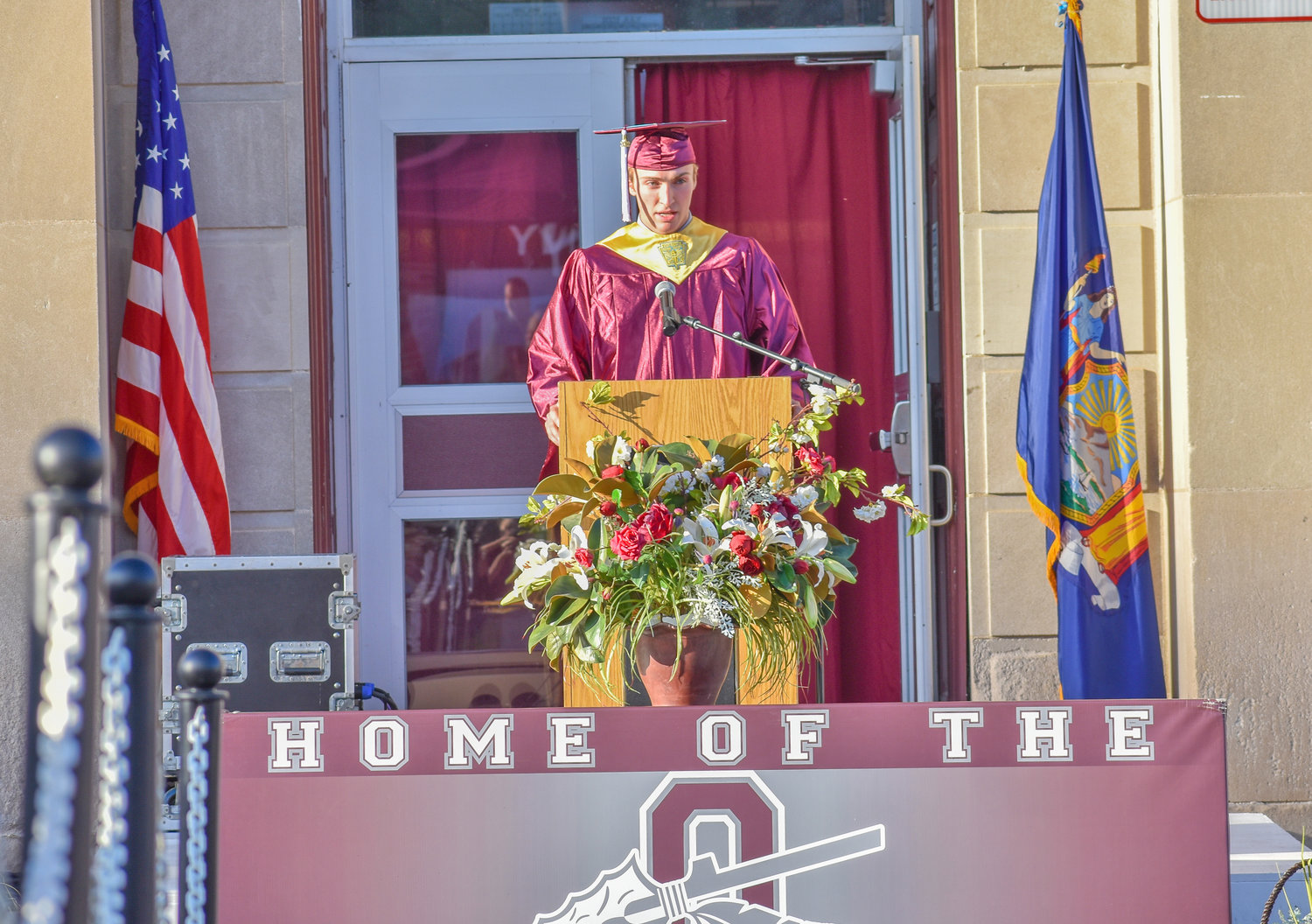 Oriskany Class of 2022 Co-Salutatorian Eric Noga gave a commencement speech during the ceremony on June 24, 2022, at 7 p.m.
