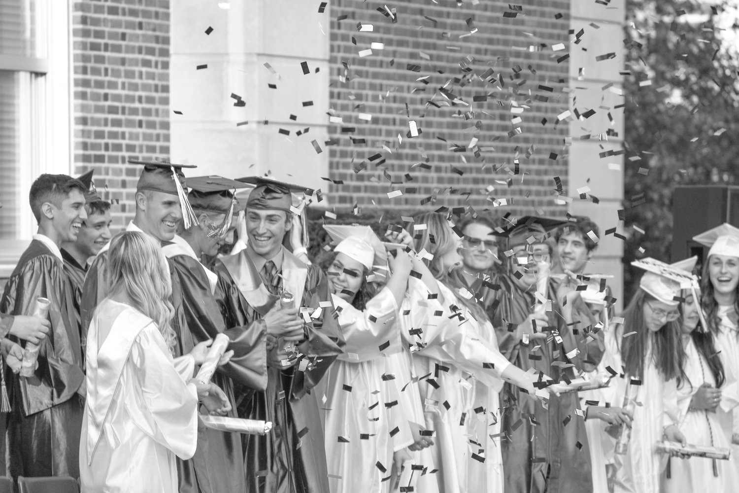 Confetti poppers added to the excitement for the Oriskany Class of 2022’s graduation ceremony.