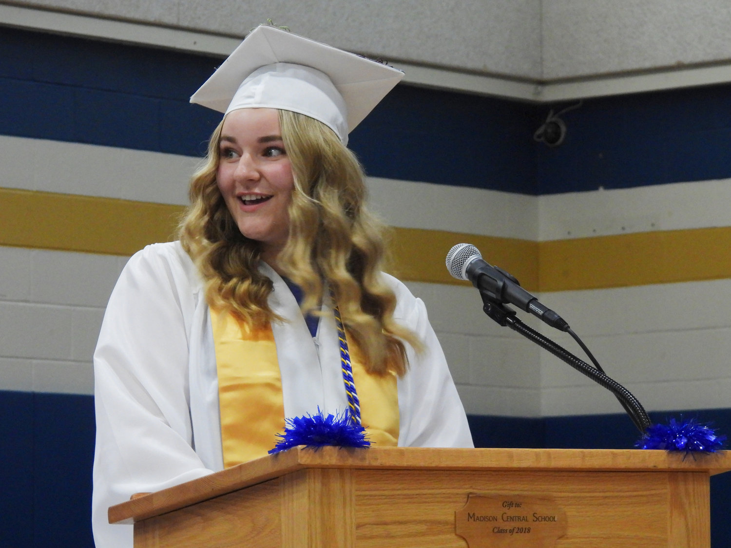 Madison Central's Class of 2022 start the next chapter of their lives, doffing their caps and celebrating their graduation on Friday, June 24. Pictured is Class President Jayden Miers, speaking to the graduating class